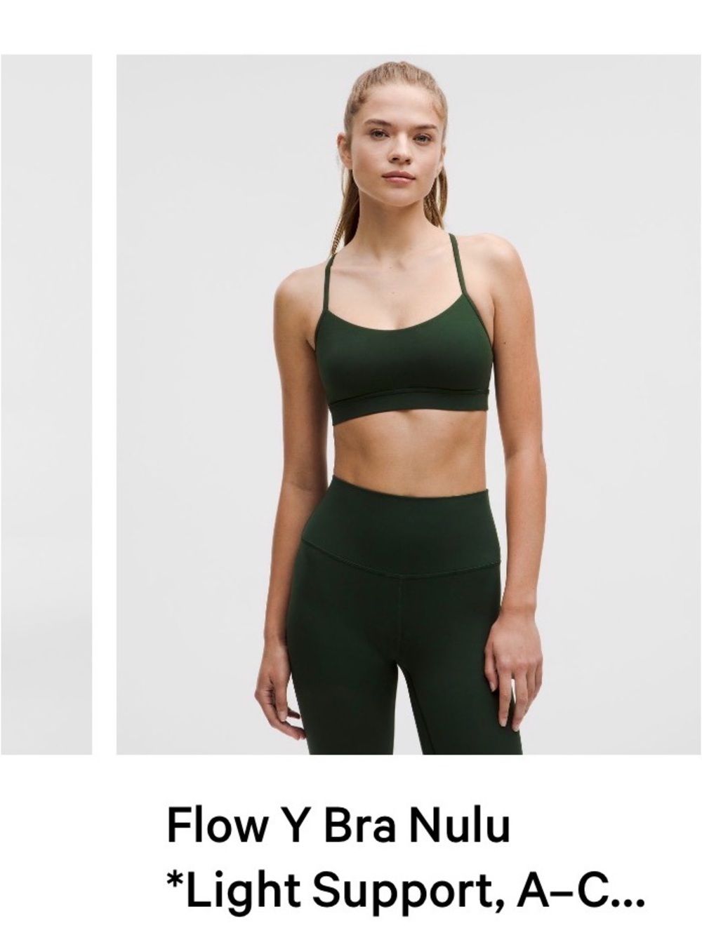 lululemon athletica Flow Y Nulu Bra - Rainforest Green